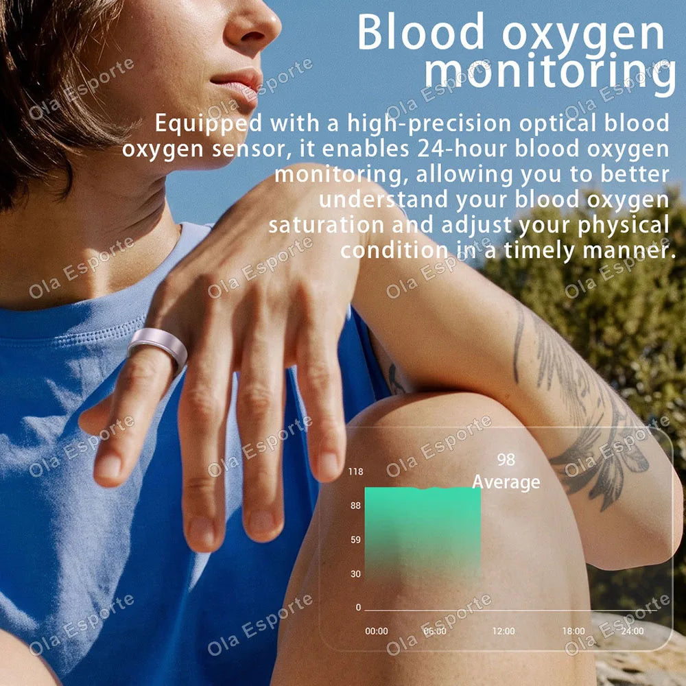 Ola Esporte Smart Ring Heart Rate Blood Oxygen Sleep Monitor
