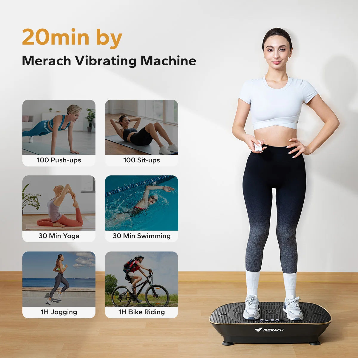 MERACH Whole Body Vibration Exercise Platform For Home Workouts
