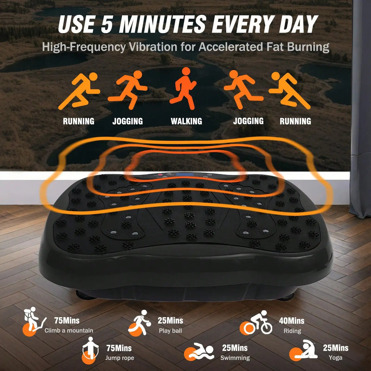 Vibration Plate Fitness Platform For Full Body Exercise And Wellness