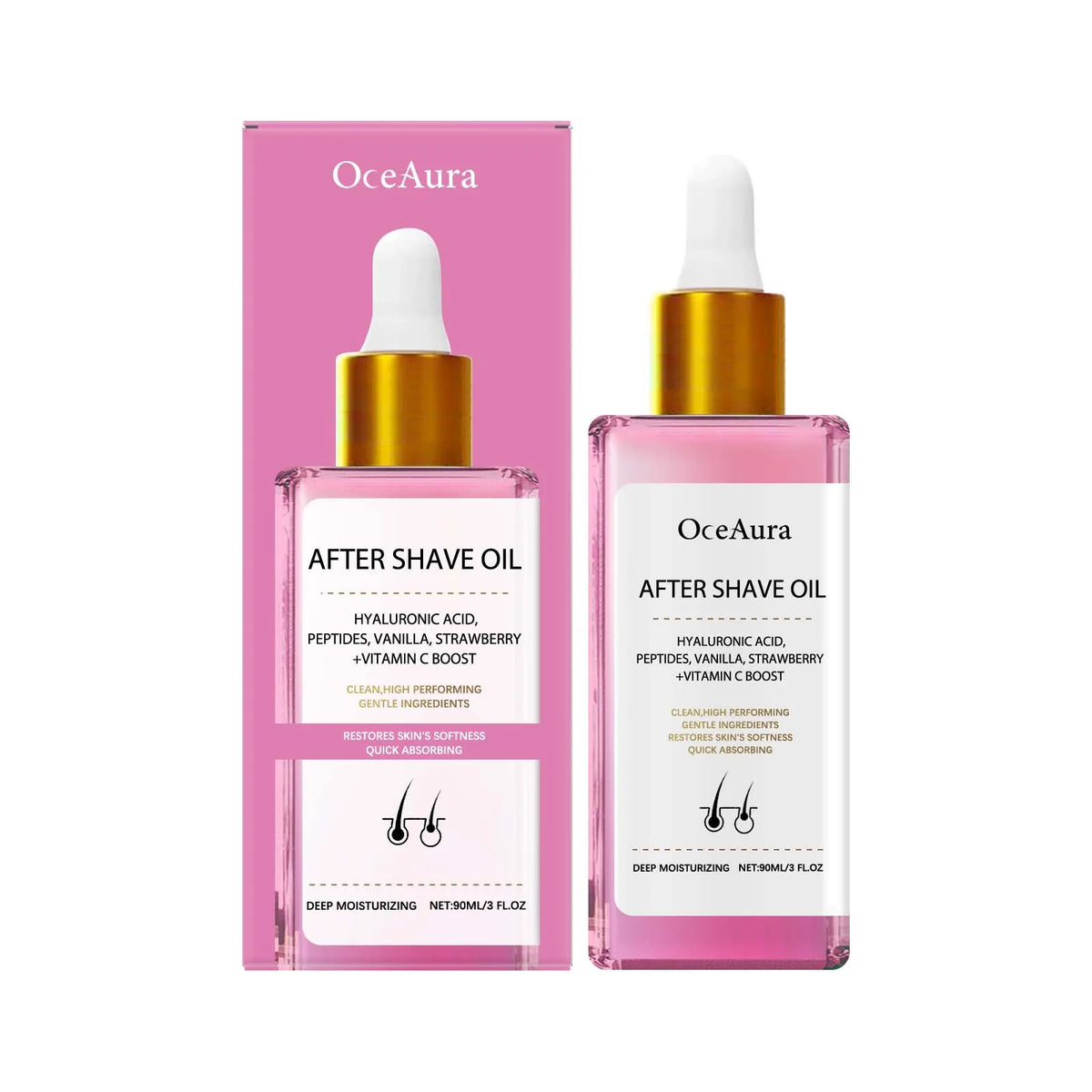 Strawberry After Shave Oil For Women Men Soft Smooth Skin Care Moisturizing Nourishing Body Essential Oil Soothing Deep Hydration Anti Hair Growth Inhibition