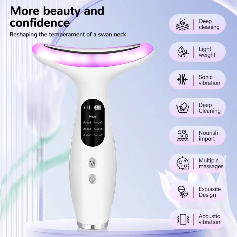 CMH Vibrating Facial Neck Massager With Thermal Skin Care Function