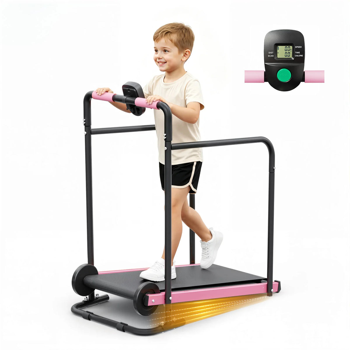 AKLUER Kids Self-Propelled Walking Pad Treadmill for Home Fitness