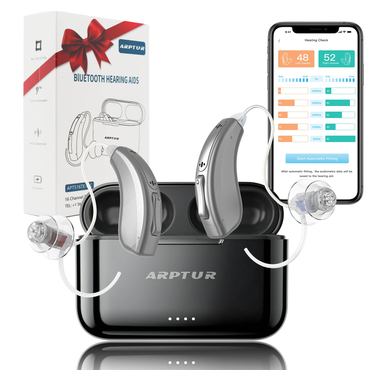 Zepau Bluetooth Hearing Aids Rechargeable Noise Cancelling App Control