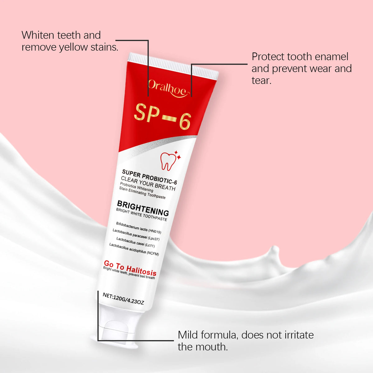 South Moon Probiotic Whitening Toothpaste For Fresh Breath