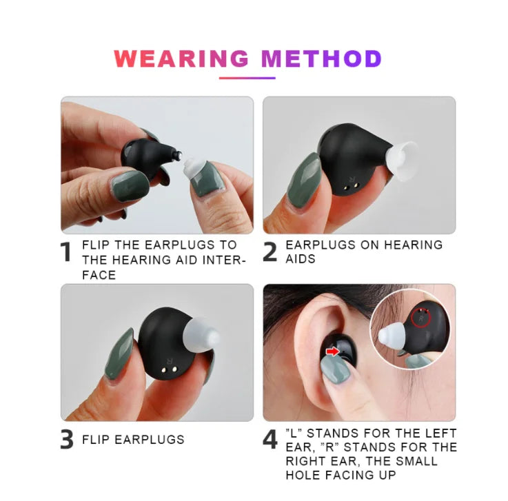 Jinghao Digital In Ear Hearing Aid Sound Voice Amplifier Rechargeable