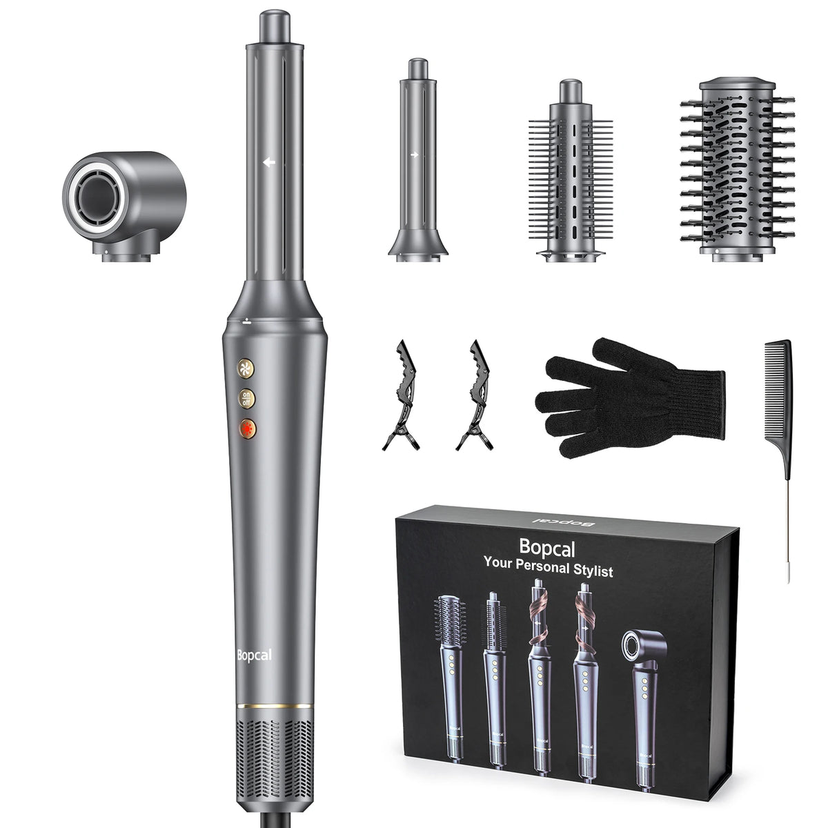 BOPCAL 5 In 1 Multifunctional Hair Dryer Hot Air Comb