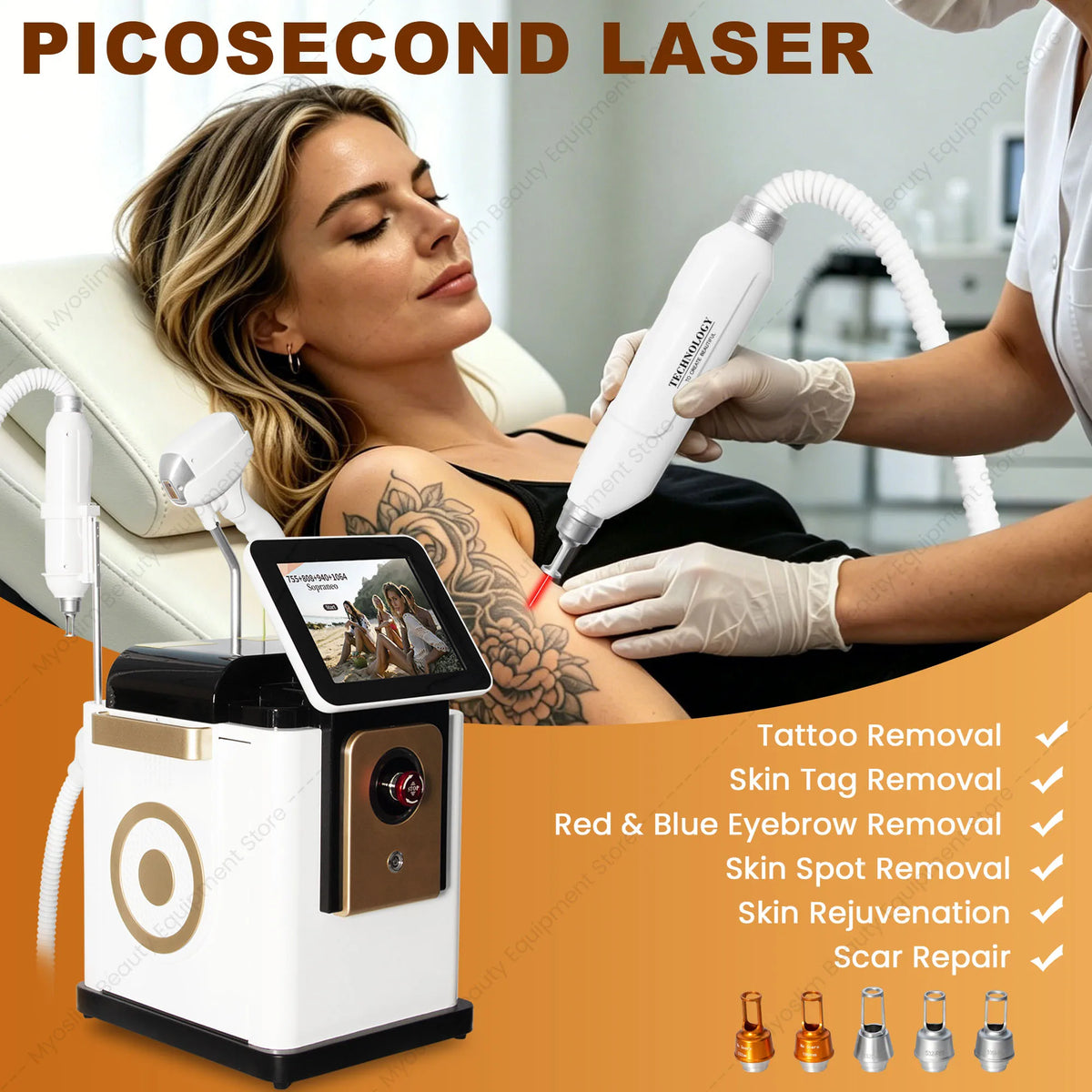 MYOSLIM Professional Diode Laser Hair Removal Machine With Cooling