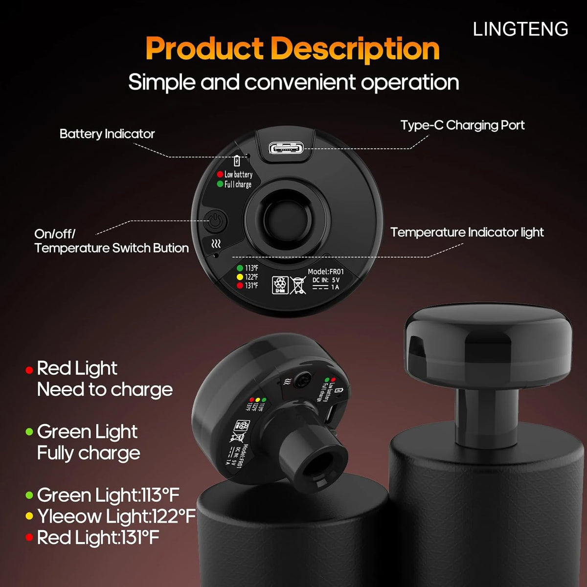 Lingteng Deep Tissue Percussion Massage Gun With Quiet Operation
