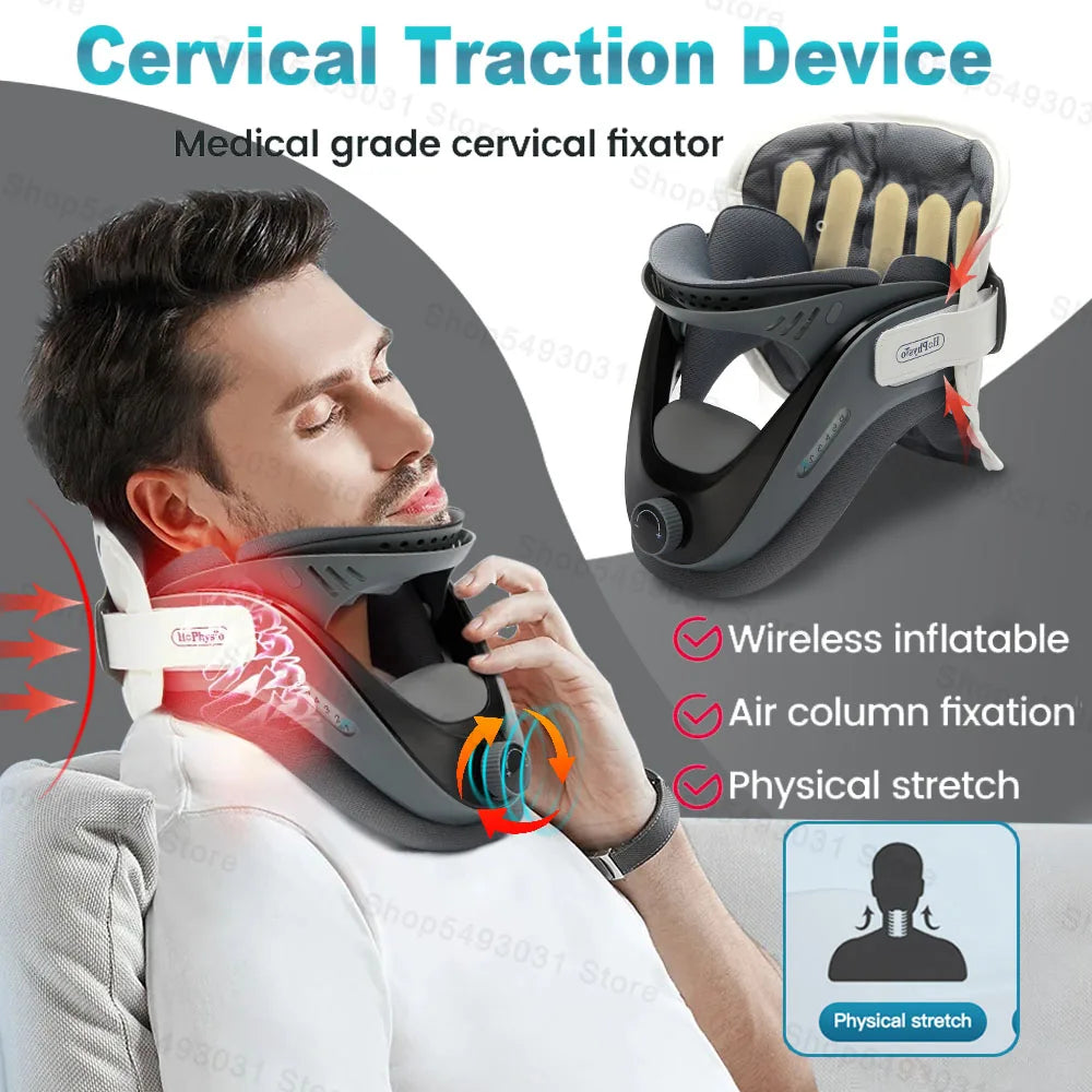 Cervical Neck Traction Device For Adjustable Support And Comfort