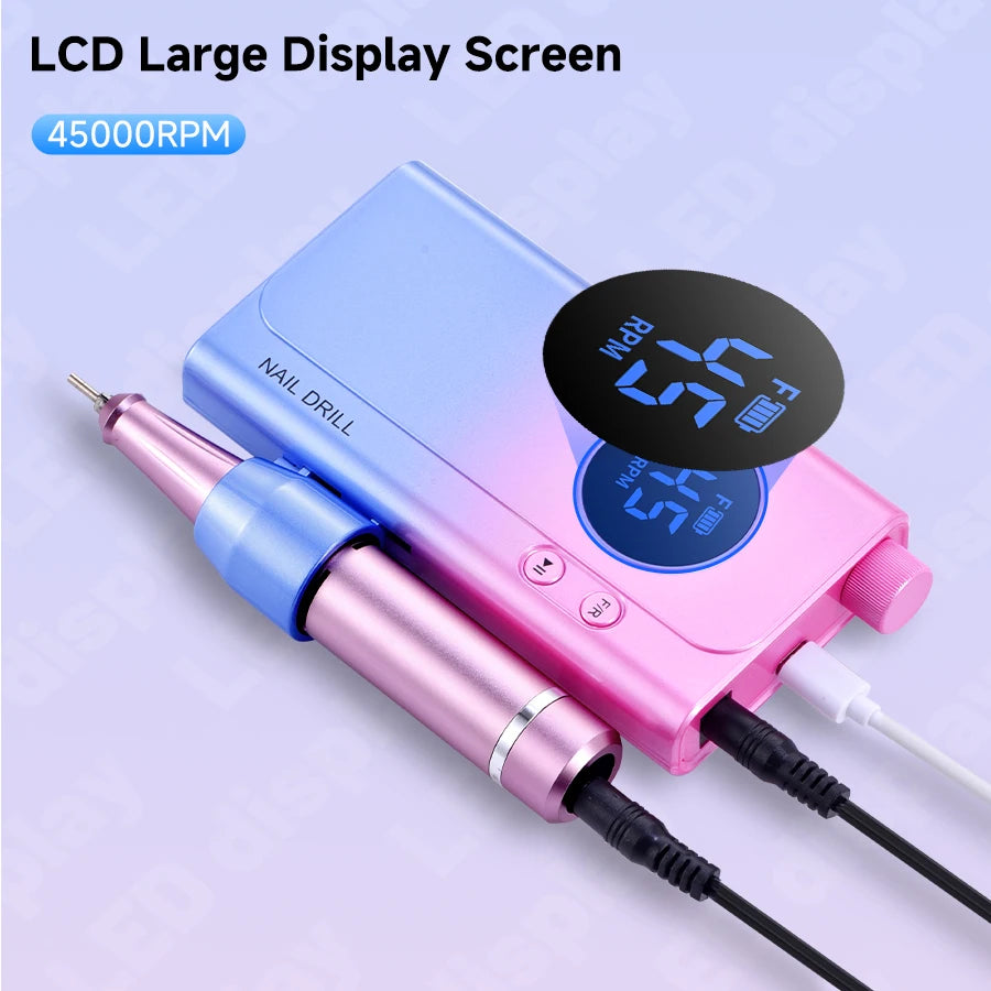 Cosprysmal Rechargeable Electric Nail Drill Machine With LCD Display