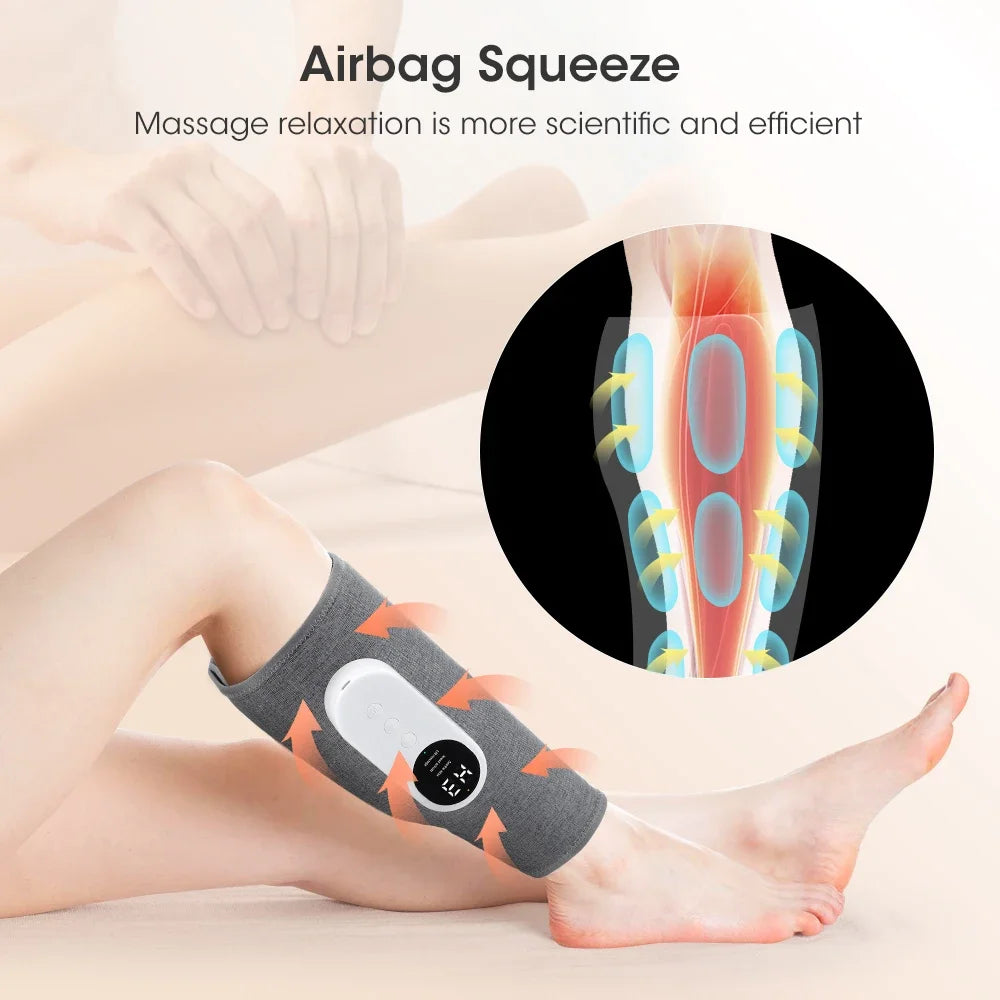 Leg Massager With Air Compression And Heat For Muscle Relief