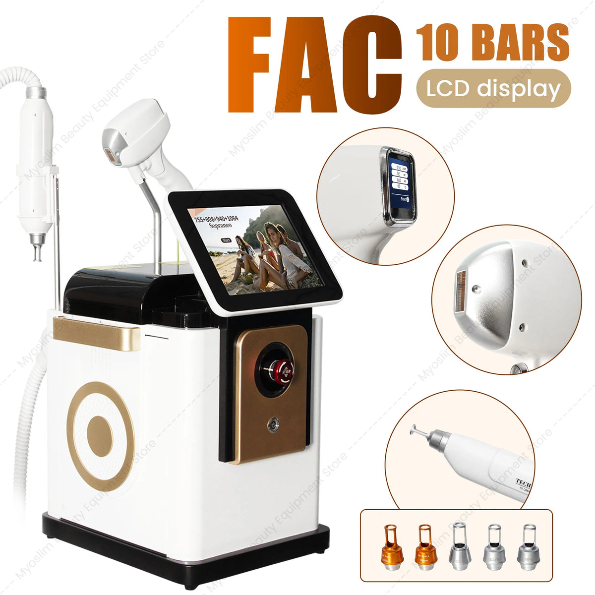 MYOSLIM Professional Diode Laser Hair Removal Machine With Cooling