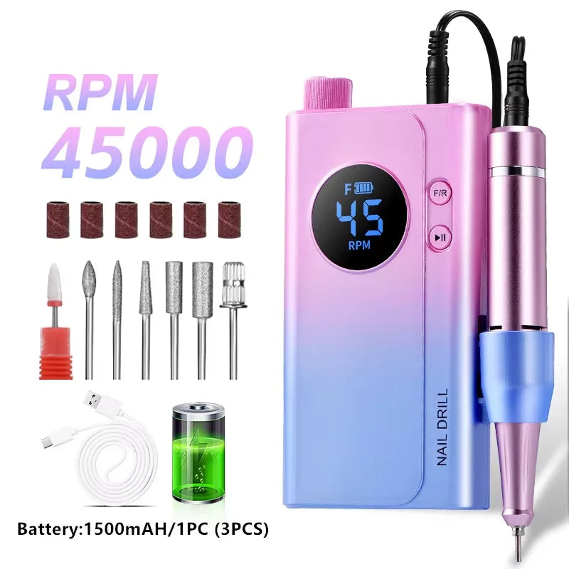 Cosprysmal Rechargeable Electric Nail Drill For Manicure And Pedicure