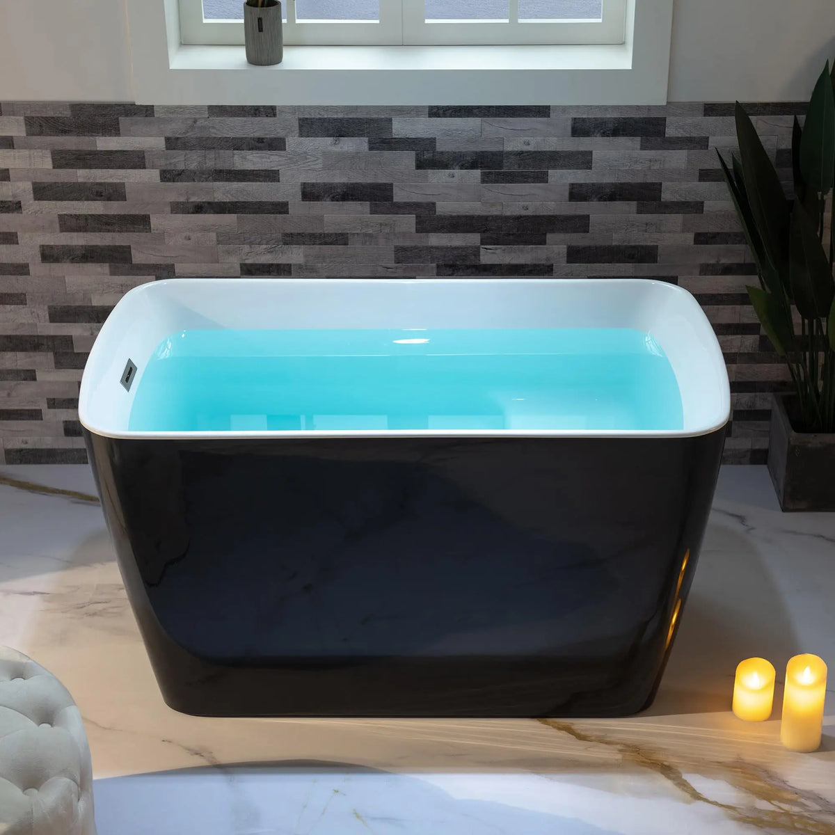 Sh Kl Acrylic Freestanding Soaking Bathtub With Japanese Sit In Design