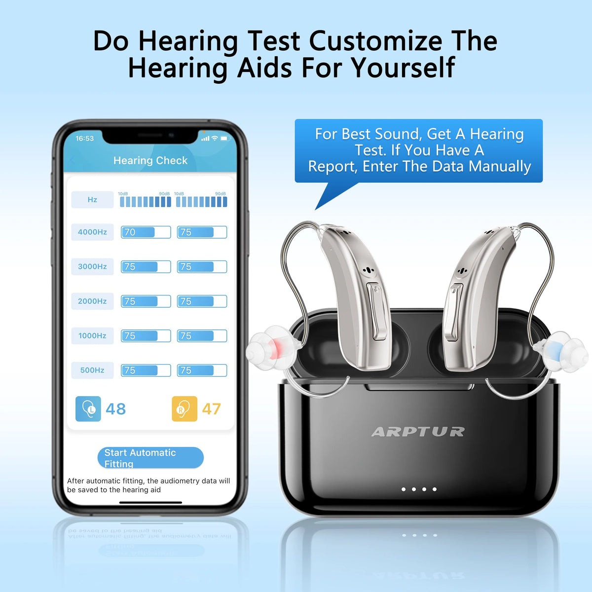 Arptur Digital Hearing Aid With 3 In 1 Sound Amplification