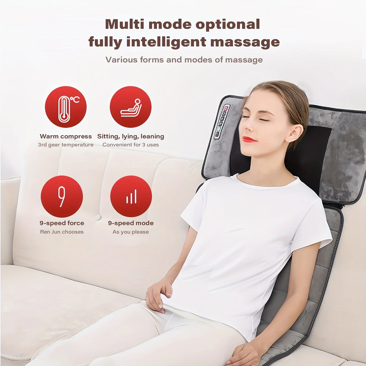 Ekmoey Full Body Massager Mat With Heat And Shiatsu Pillow