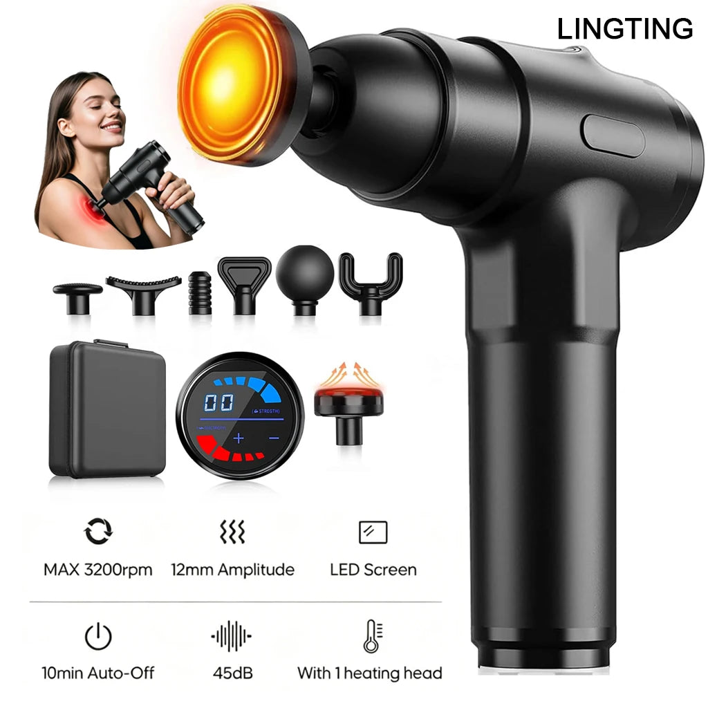 Lingteng Deep Tissue Percussion Massage Gun With Quiet Operation