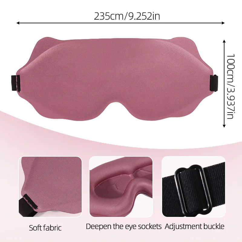 3D Contoured Sleep Mask Blindfold For Comfortable Light Blocking