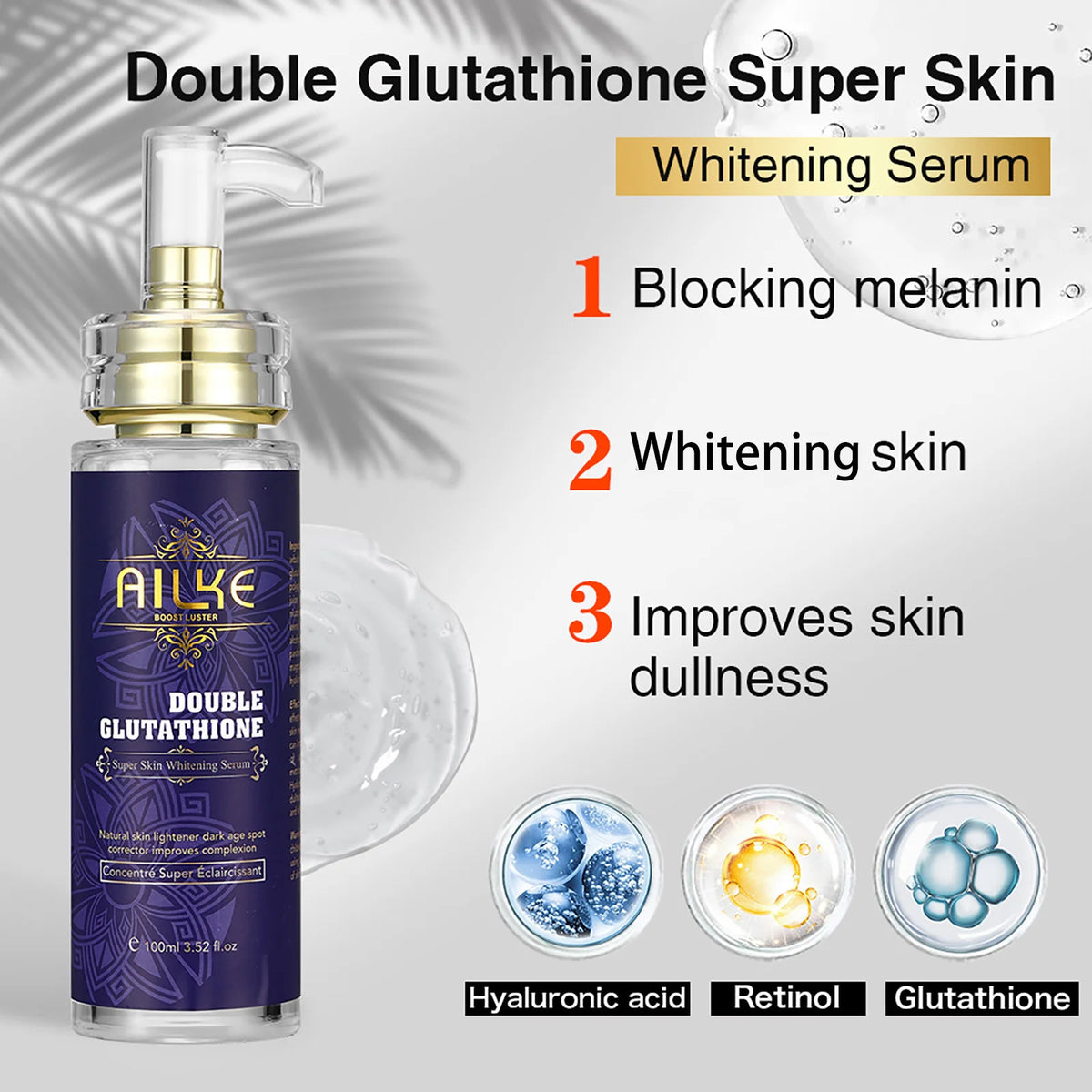 AILKE Glutathione Whitening Essence for Moisturized Even Skin Tone