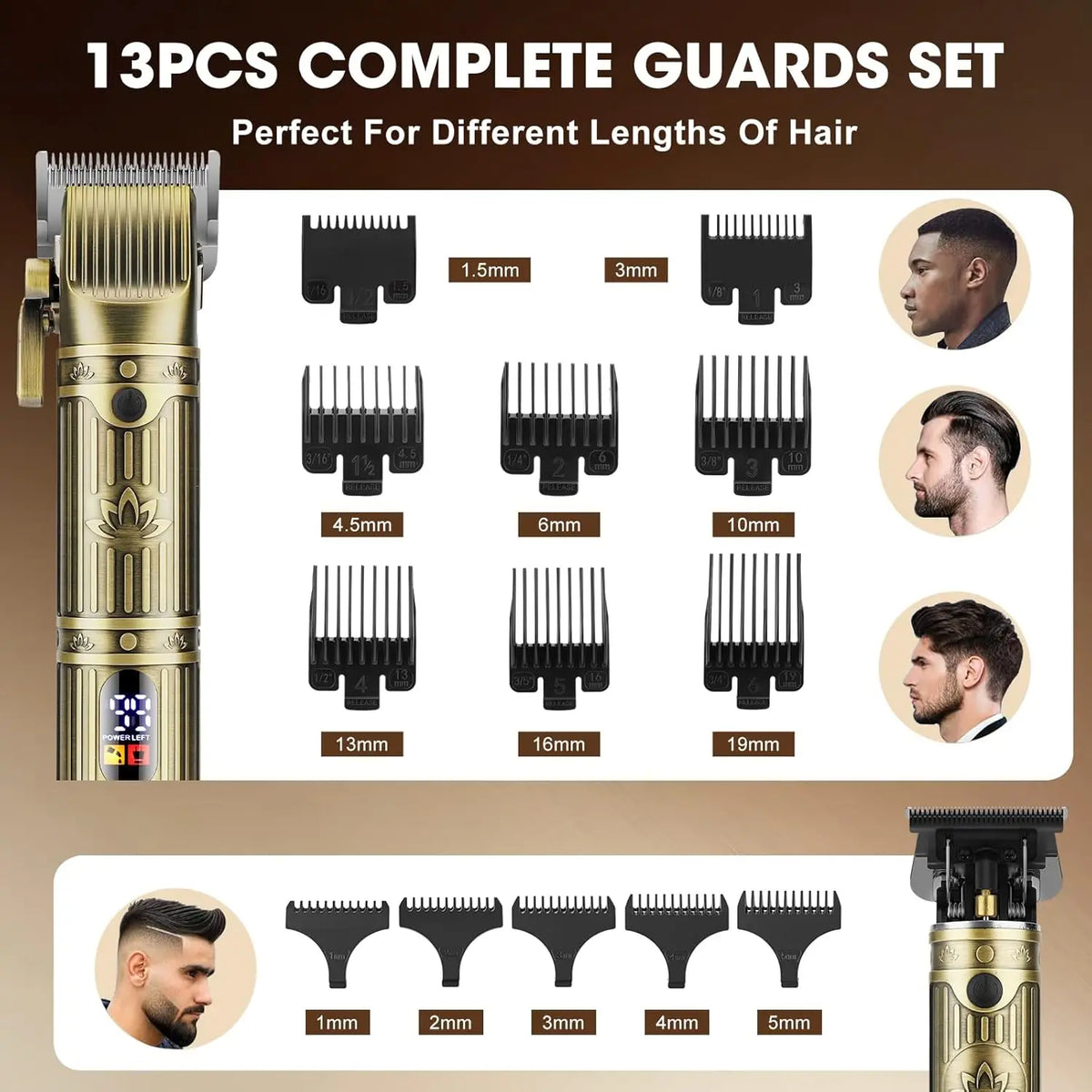 XMSJ Professional Hair Clippers And Beard Trimmer Kit