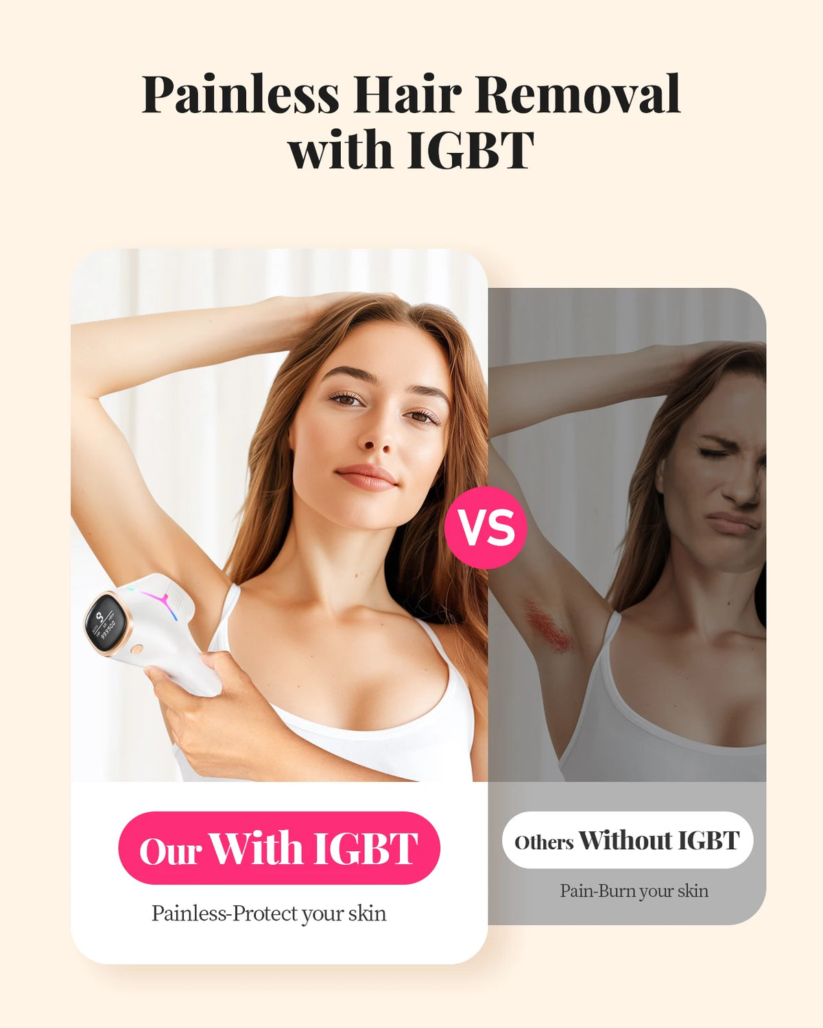 Totmizby IPL Hair Removal Device For Face Body And Bikini
