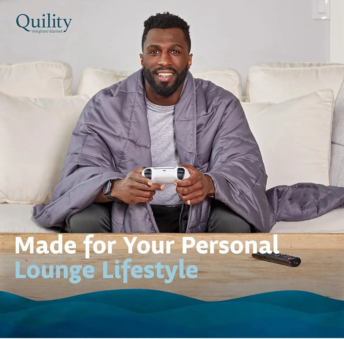 Quility Weighted Cotton Blanket for Adults Relaxation and Restful Sleep