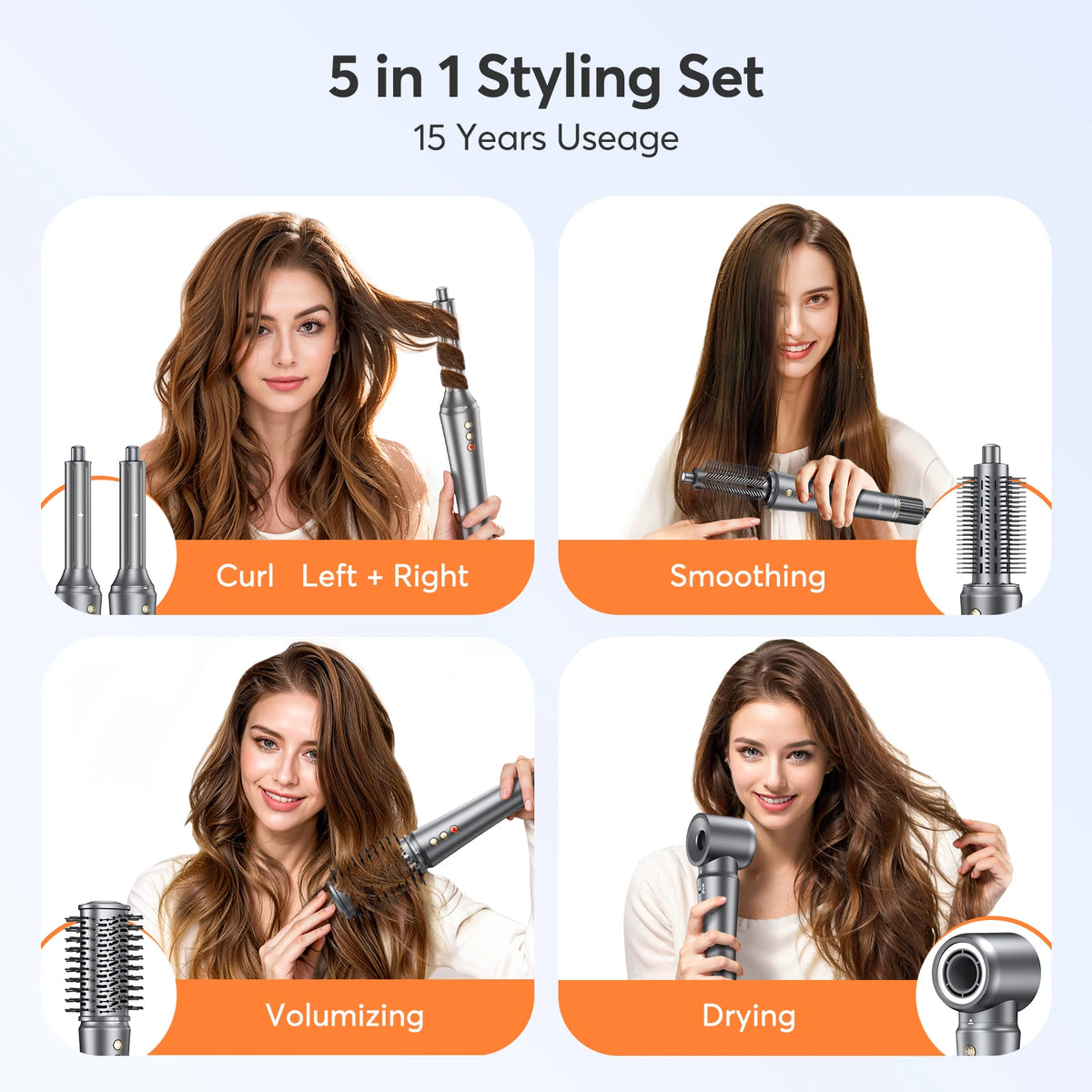 BOPCAL 5 In 1 Multifunctional Hair Dryer Hot Air Comb