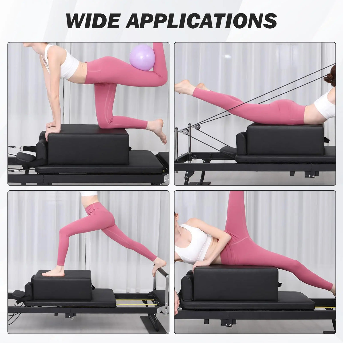 HiMISS Portable Pilates Sitting Box for Home Reformer Workouts
