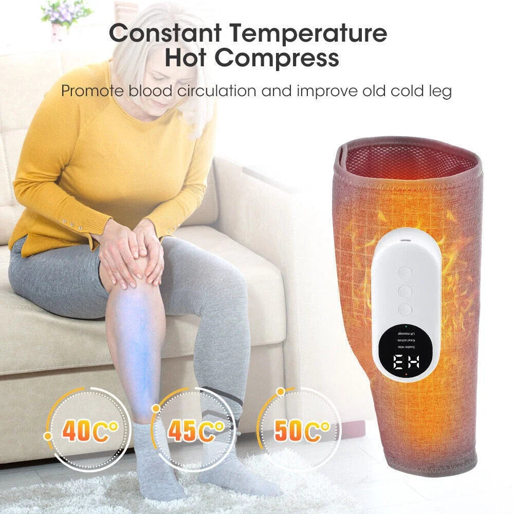 Leg Massager With Air Compression And Heat For Muscle Relief