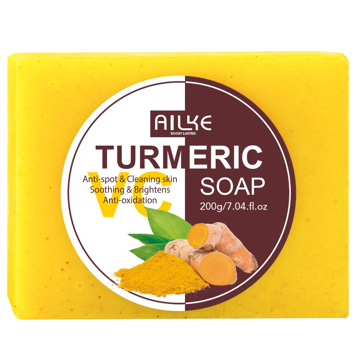 AILKE Natural Turmeric Soap Bar For Brightening And Clear Skin