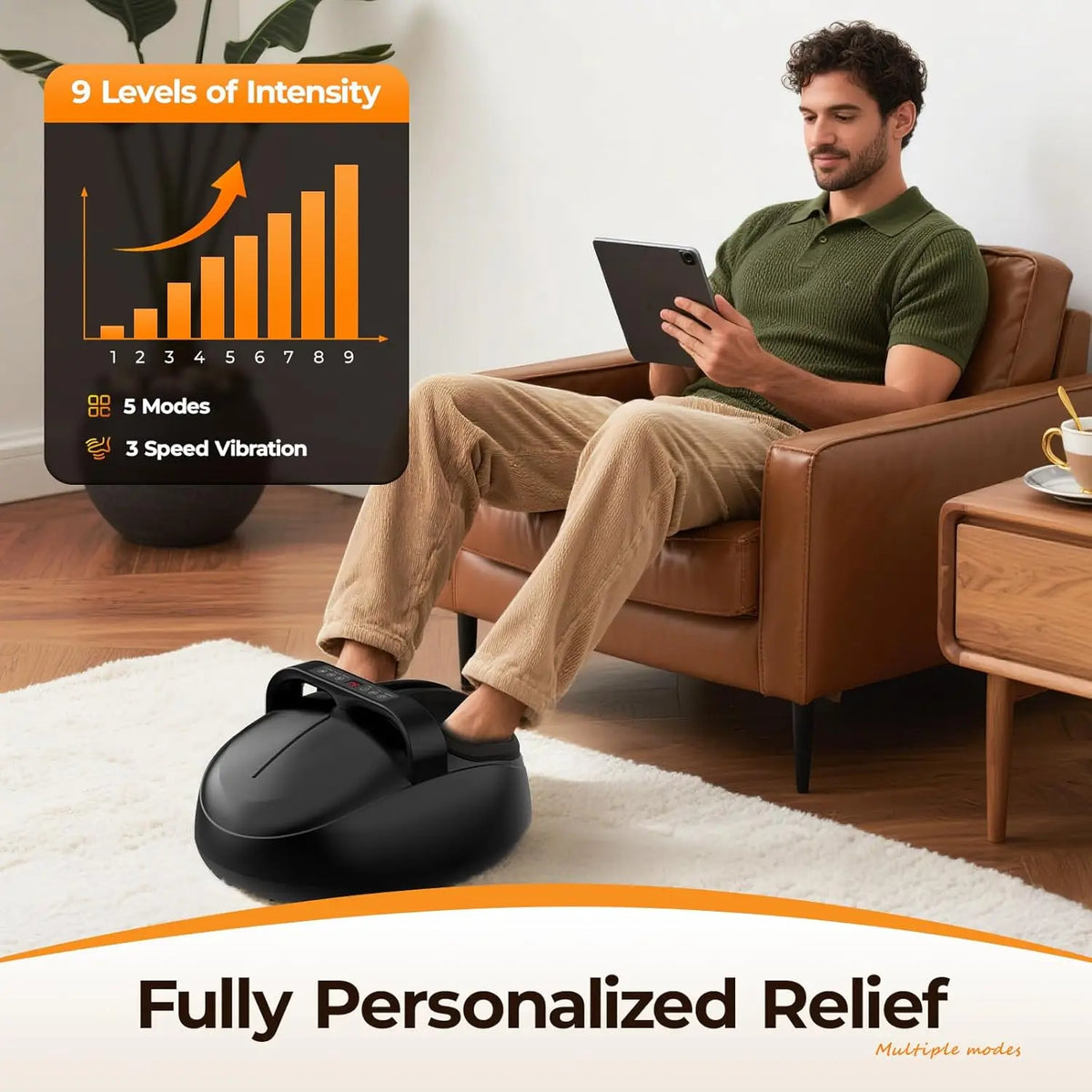 HTM Shiatsu Foot Massager With Air Compression And Remote Control
