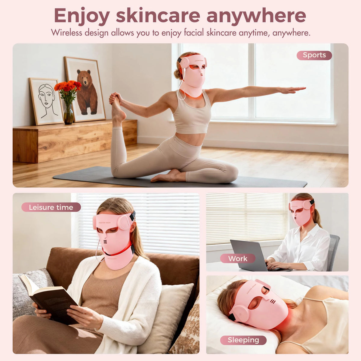 UBilli LED Light Therapy Face Mask For Skin Rejuvenation