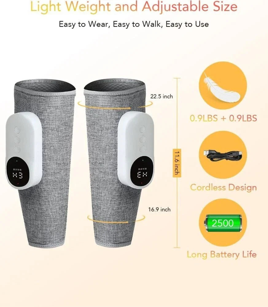 Leg Massager With Air Compression And Heat For Muscle Relief