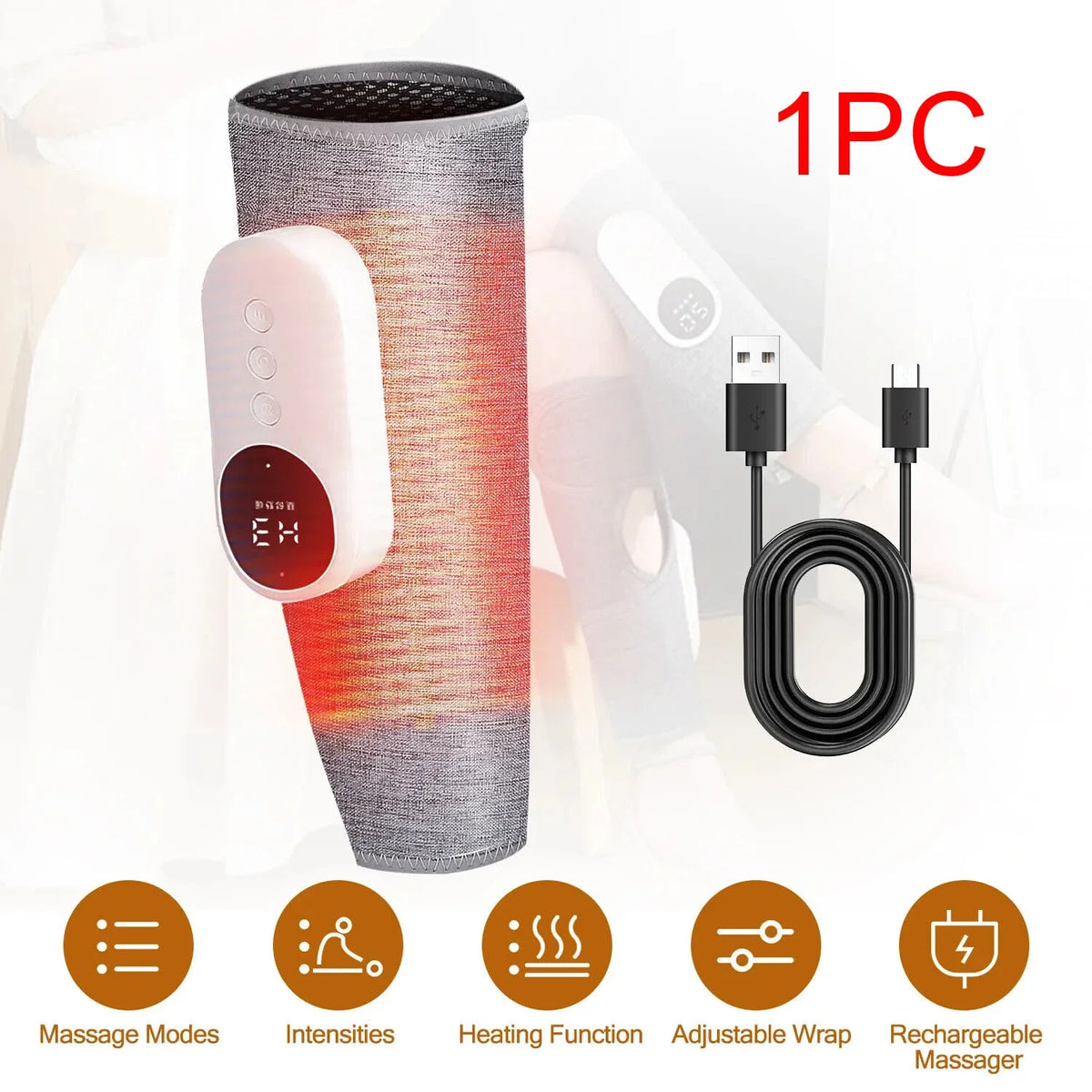 Leg Massager With Air Compression And Heat For Muscle Relief