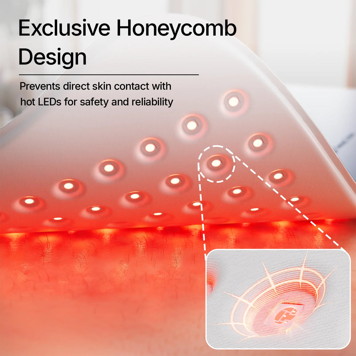 Hello Face Red Light Therapy Pad With Near Infrared Massage