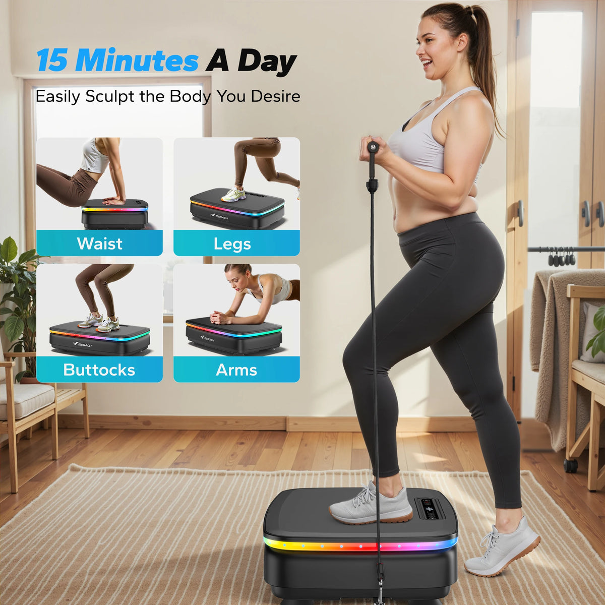 MERACH Vibration Plate Exercise Machine For Whole Body Workouts