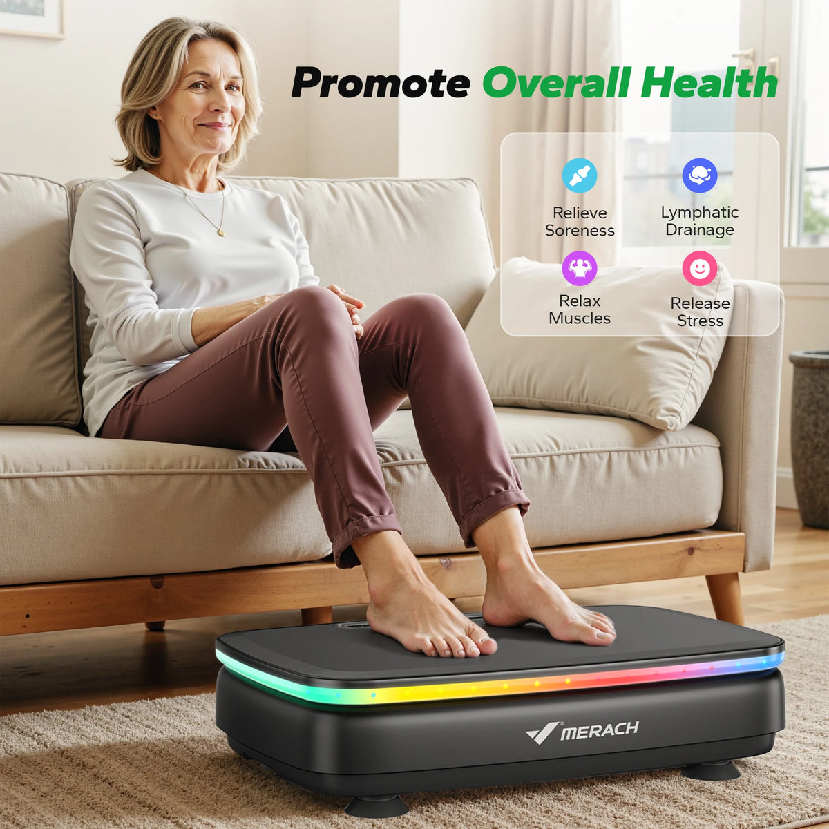 MERACH Vibration Plate Exercise Machine For Whole Body Workouts