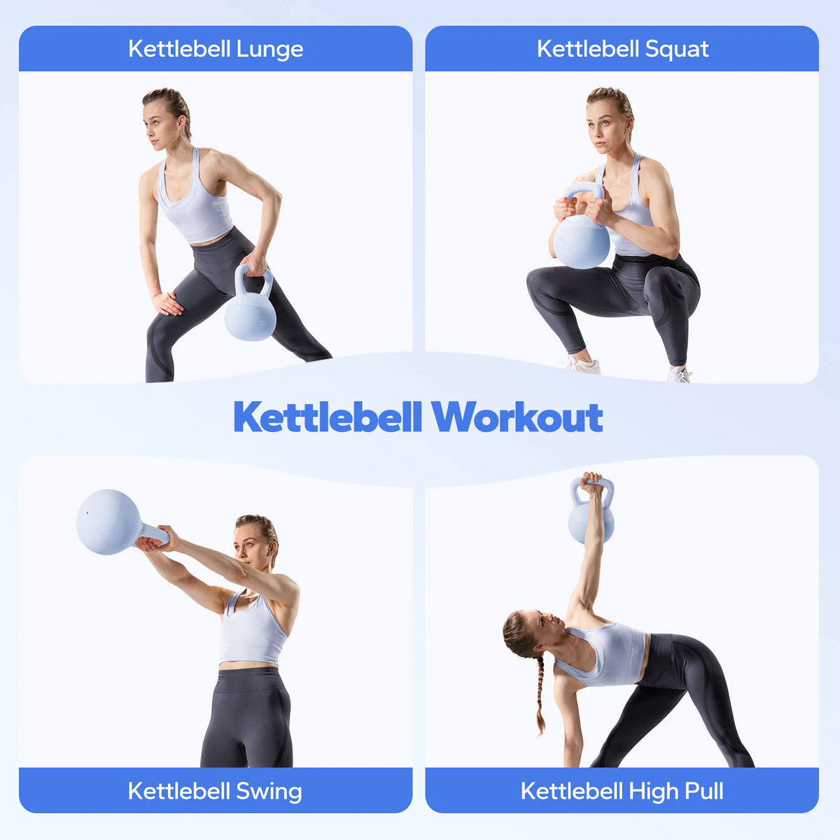 Merach Shock Absorbing Sand Filled Kettlebell For Home Gym