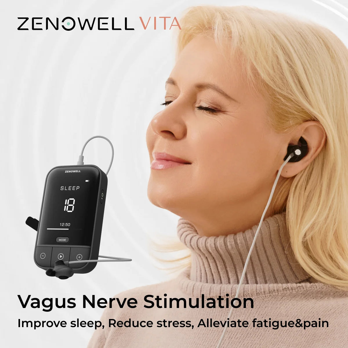 ZenoWell Vagus Nerve Stimulation Device for Sleep and Anxiety Relief