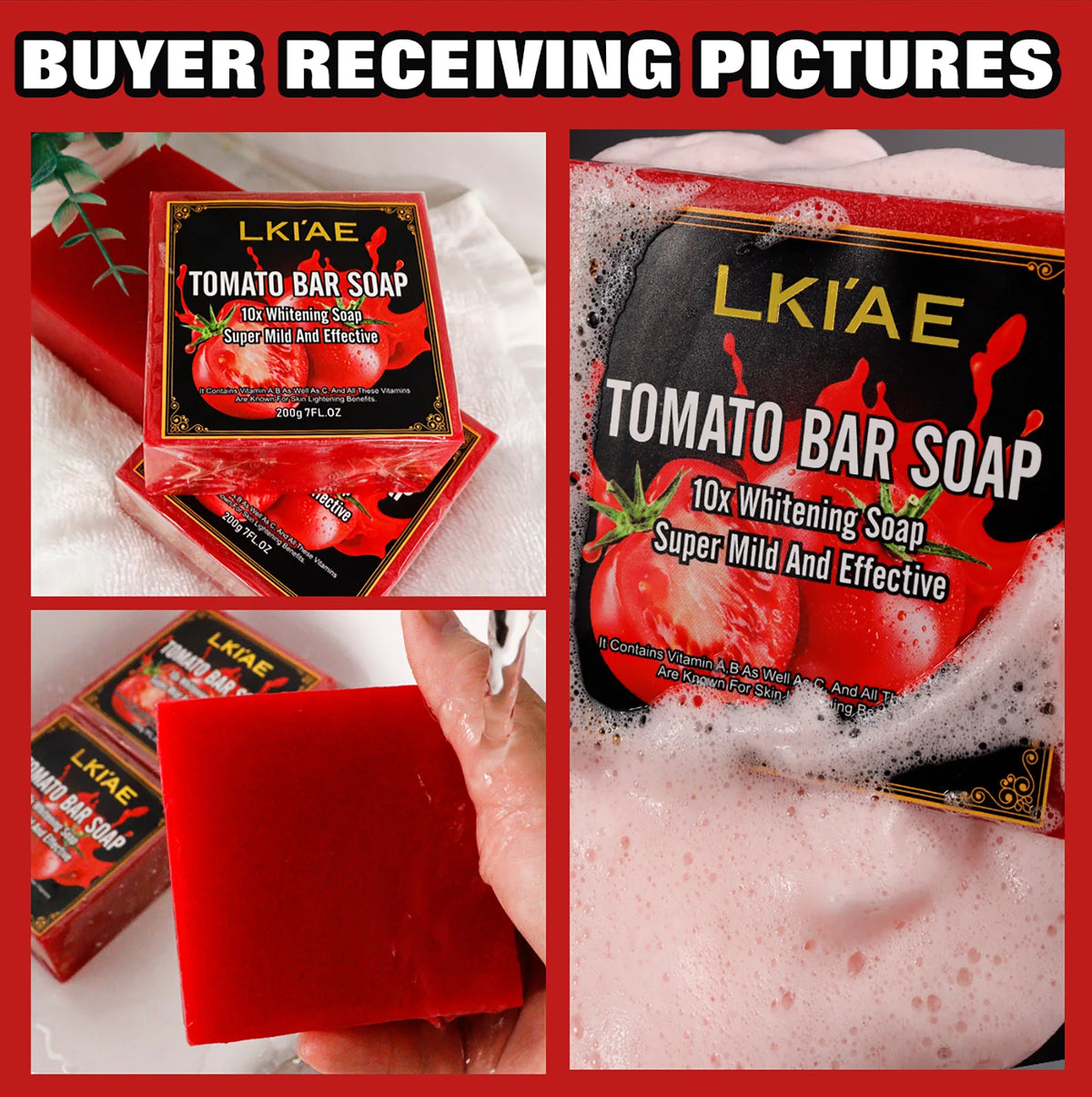 AILKE Organic Tomato Soap Bar For Deep Cleansing And Moisturizing