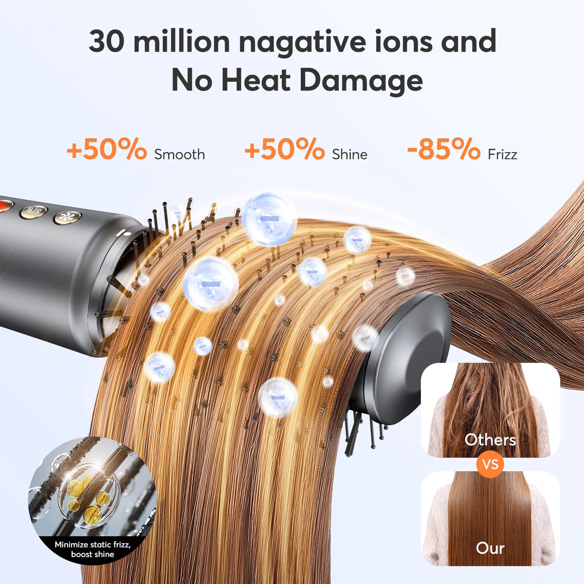 BOPCAL 5 In 1 Multifunctional Hair Dryer Hot Air Comb