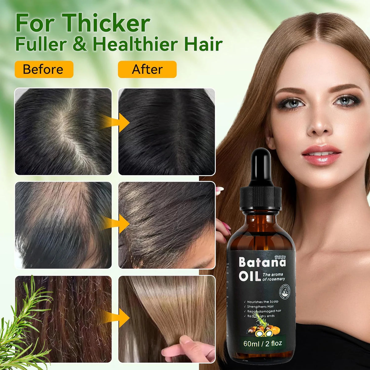 Amococo Batana Rosemary Nourishing Scalp Hair Oil Serum