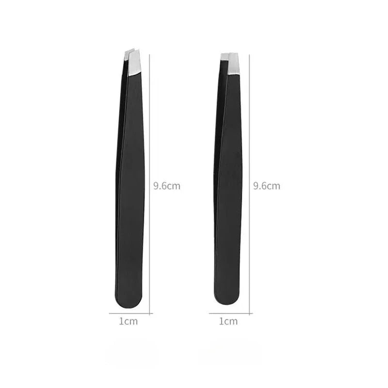 Double Ended Stainless Steel Eyebrow Tweezers For Precision Plucking