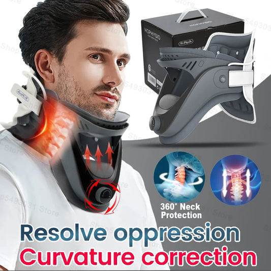 Cervical Neck Traction Device For Adjustable Support And Comfort