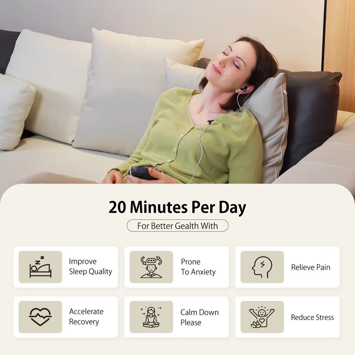 ZenoWell Vagus Nerve Stimulation Device for Sleep and Anxiety Relief