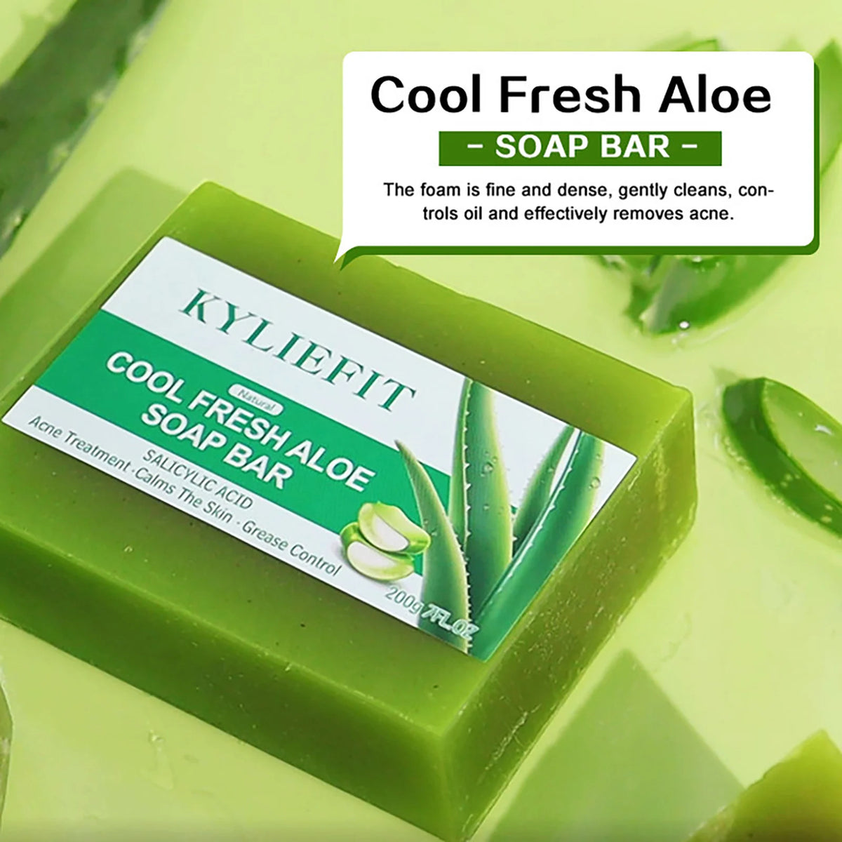 AILKE Aloe Vera Soap For Acne And Dark Spot Care