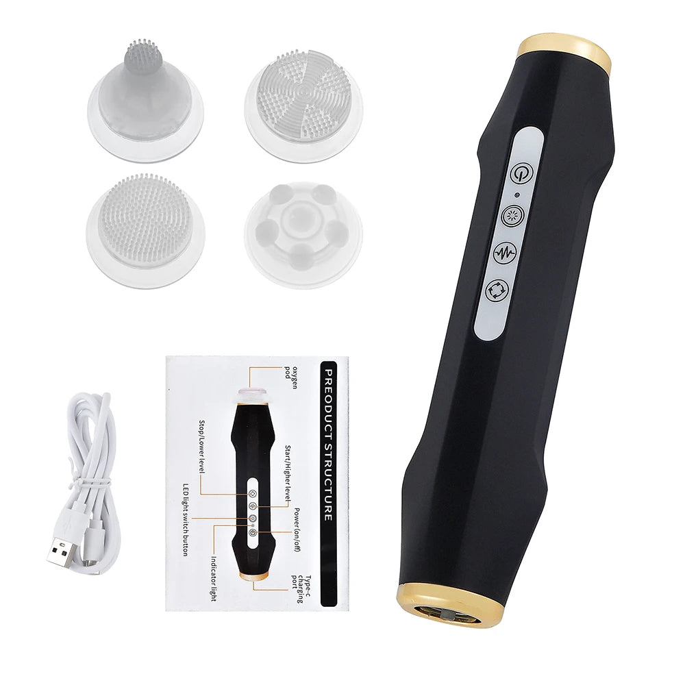 Iebilif LED Oxygen Bubble Facial Massager For Hydrating Skin