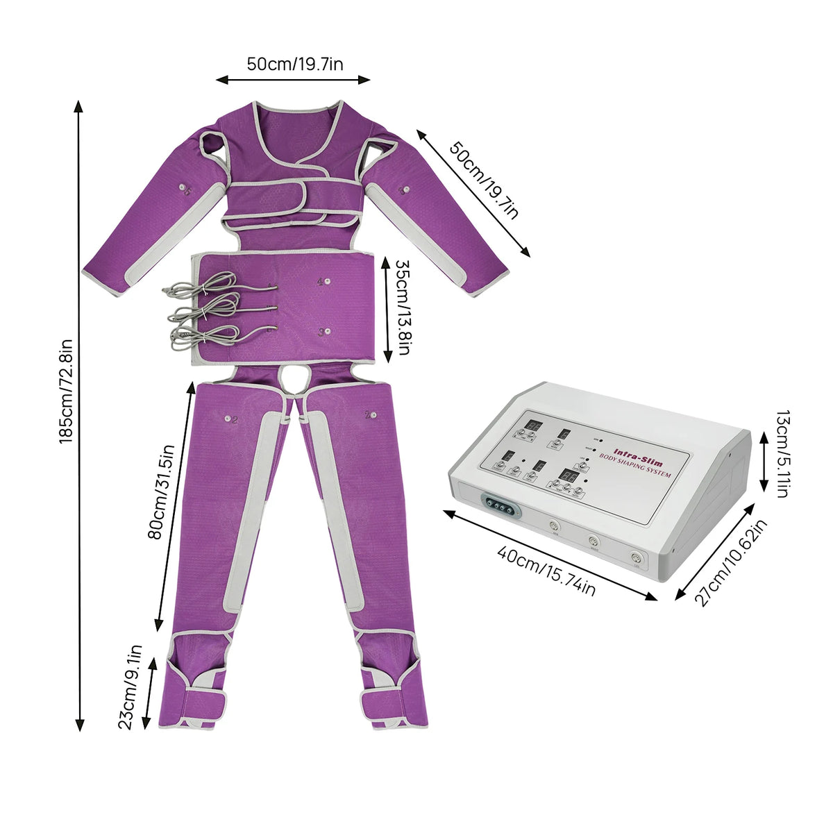 400W Air Pressure Slimming Massage Suit With Adjustable Heat
