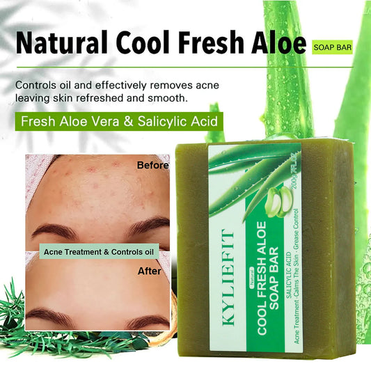 AILKE Aloe Vera Soap For Acne And Dark Spot Care