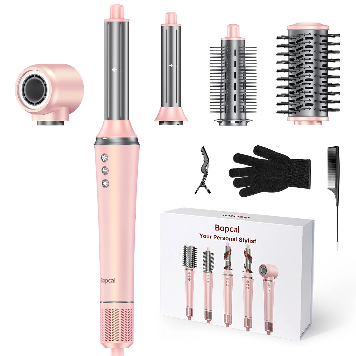 BOPCAL 5 In 1 Multifunctional Hair Dryer Hot Air Comb